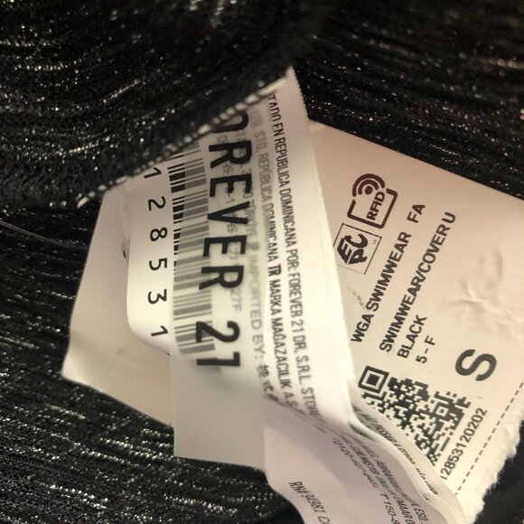 Forever 21 Sequin Cover Up Pants Silver Black S - Picture 8 of 8